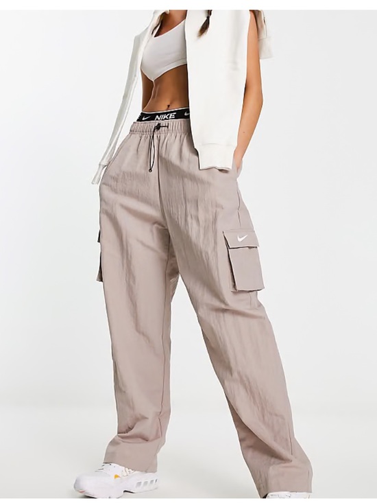 Nike Pants - Nike Sportswear Essentials High-Rise Woven Cargo Pants in Beige Womens size M